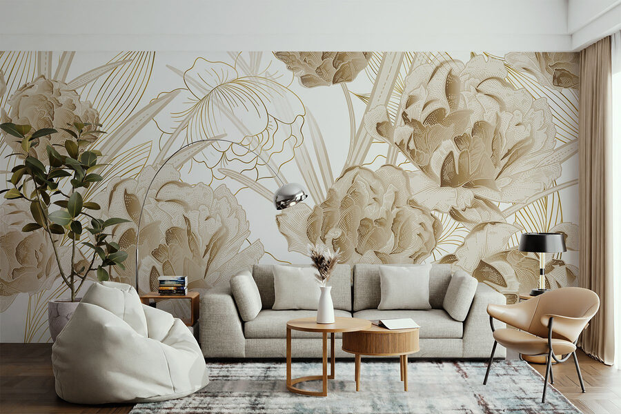 Design floral elegante em tons suaves Design floral elegante em tons suaves