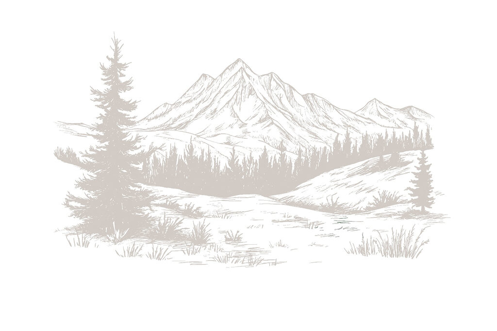 Desenho de uma cadeia de montanhas Desenho de uma cadeia de montanhas