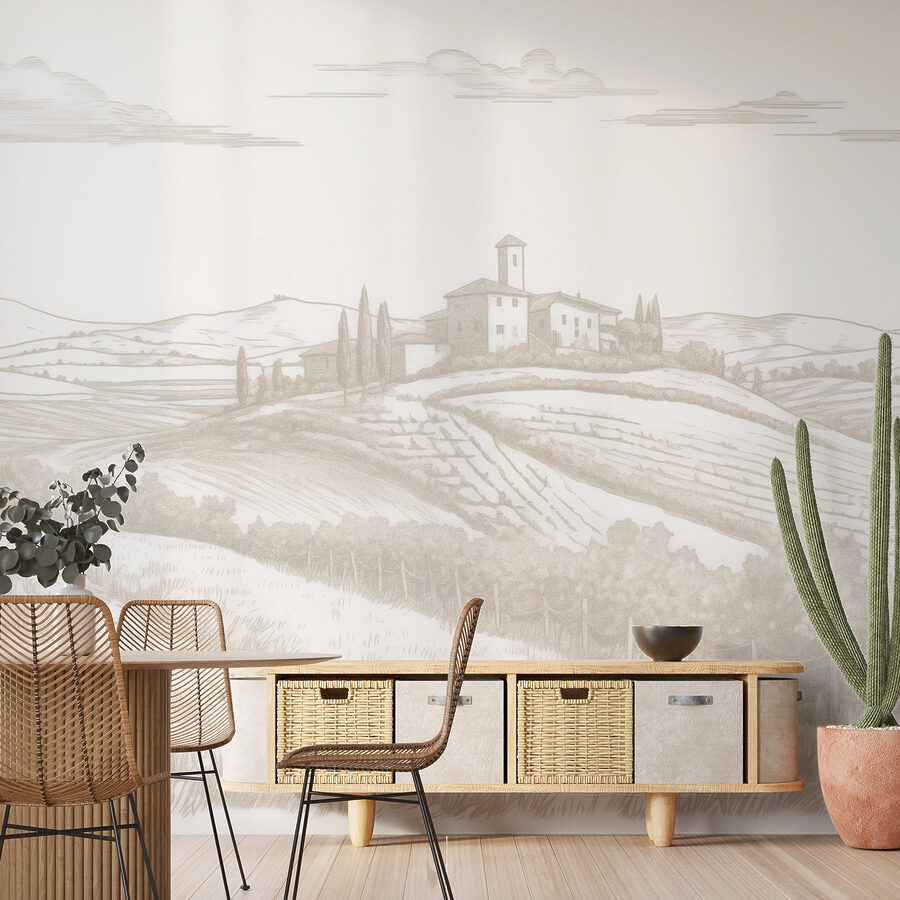 Paisagem com uma casa e campos Paisagem com uma casa e campos