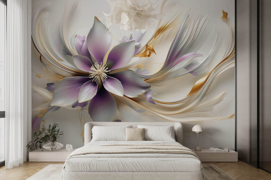 Design floral elegante em tons suaves