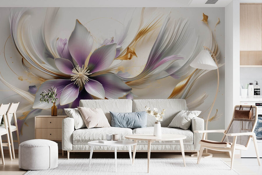 Design floral elegante em tons suaves