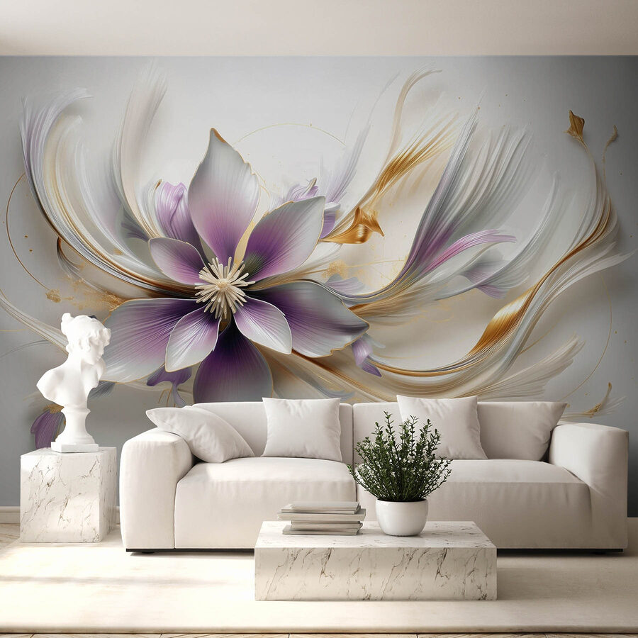 Design floral elegante em tons suaves
