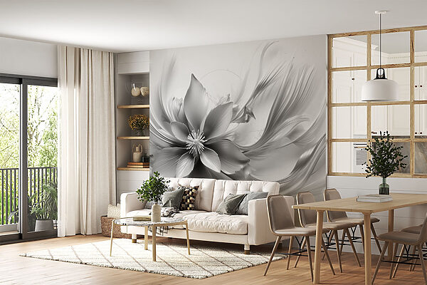 Flor com folhas e pétalas Flor com folhas e pétalas