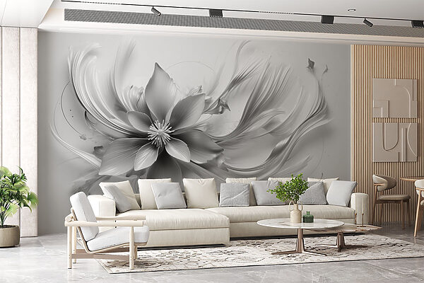 Flor com folhas e pétalas Flor com folhas e pétalas