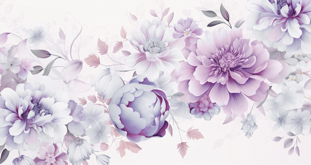Flores delicadas em tons suaves Flores delicadas em tons suaves