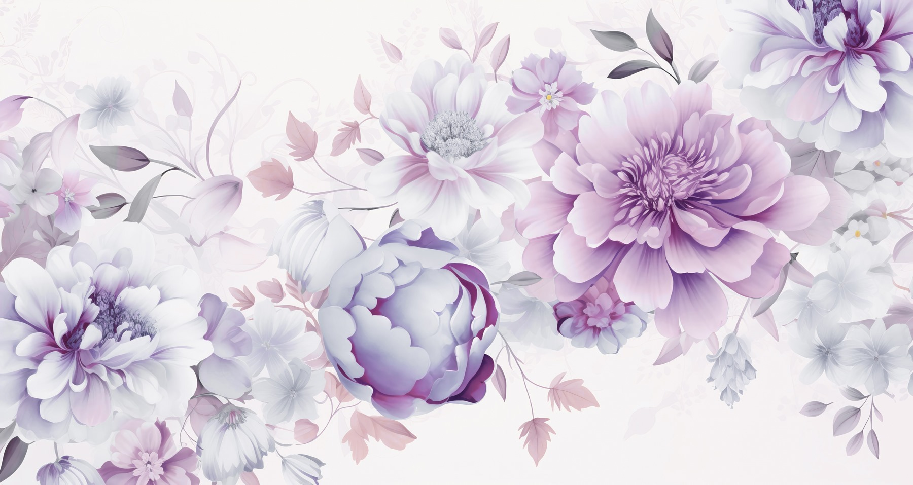 Delicate blooms in soft hues