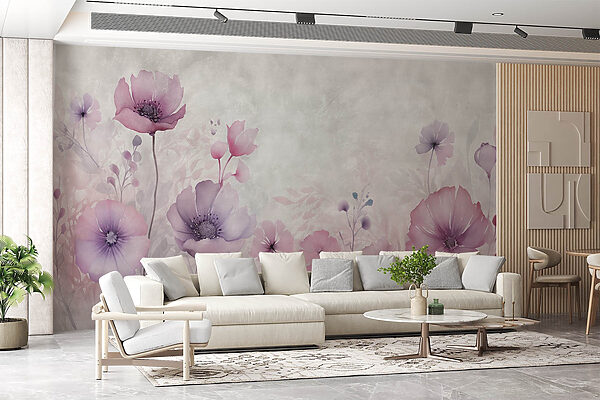 Pintura de flores sobre um fundo branco Pintura de flores sobre um fundo branco