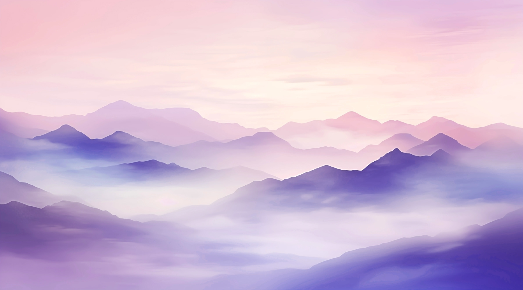 Landscape of mountains with clouds