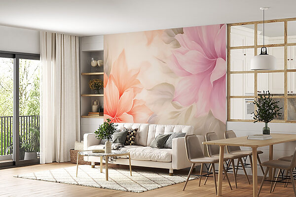 Florais suaves em tons pastel suaves. Florais suaves em tons pastel suaves.