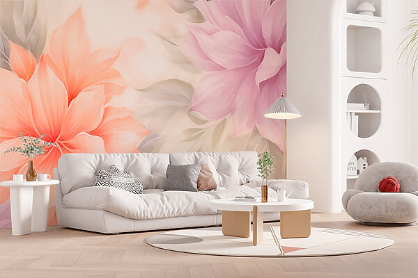 Florais suaves em tons pastel suaves. Florais suaves em tons pastel suaves.