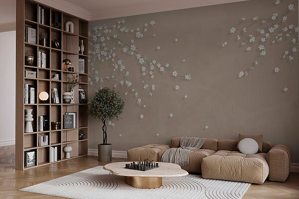 White flowers on a tree branch