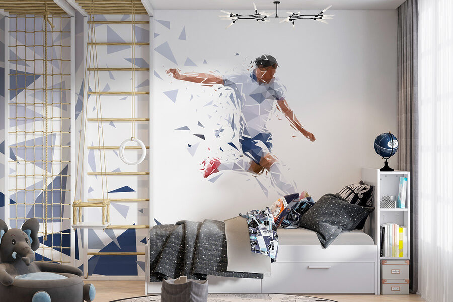 Papel de parede Homem a pontapear uma bola de futebol - Image 2