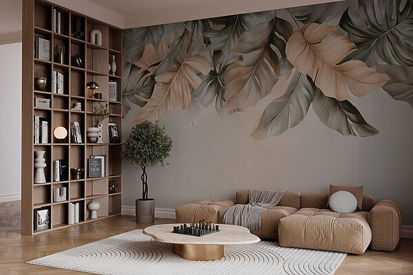 Elegant leaves in soft tones