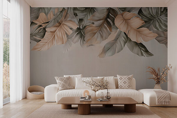 Elegant leaves in soft tones