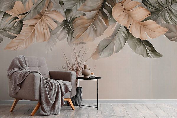 Elegant leaves in soft tones