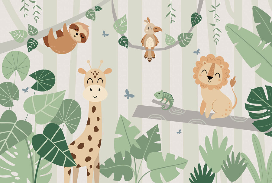 Grupo de animais numa selva