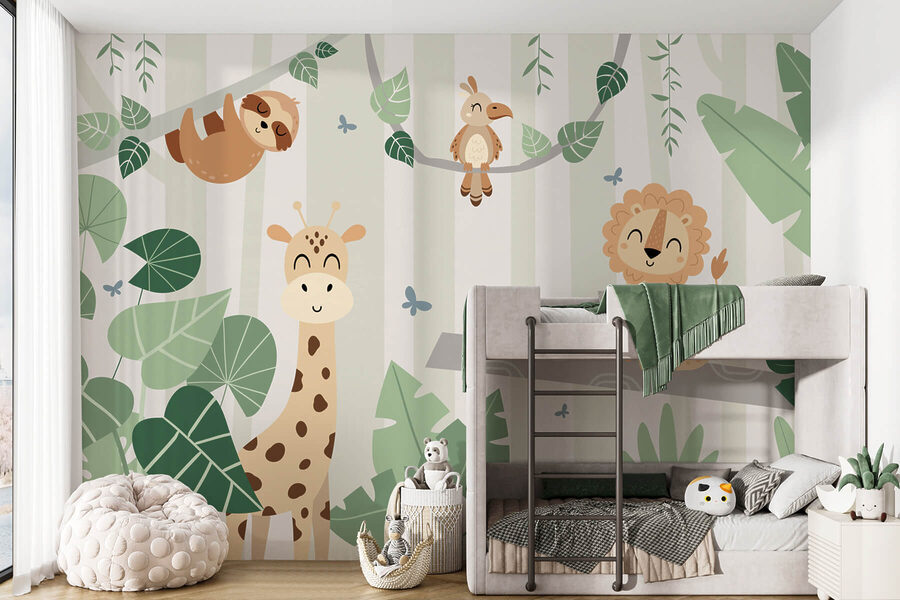 Grupo de animais numa selva