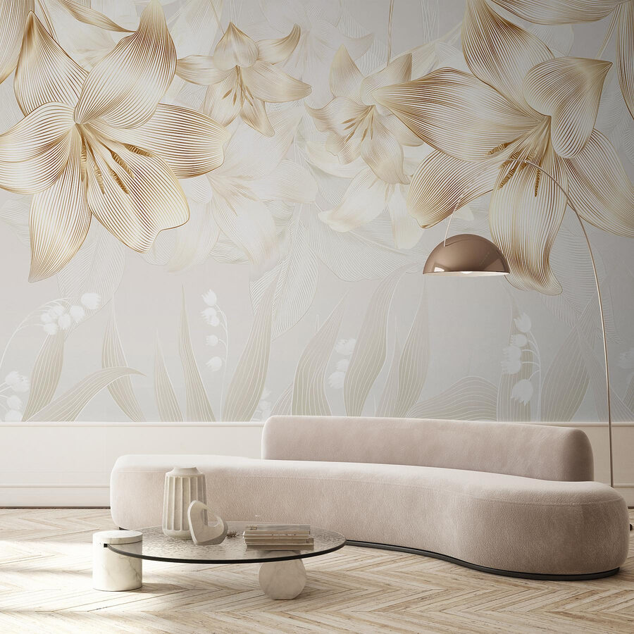 Flores delicadas em tons suaves