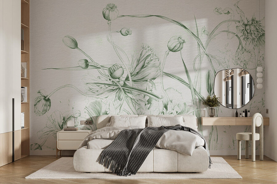 Desenho de flores e folhas Desenho de flores e folhas