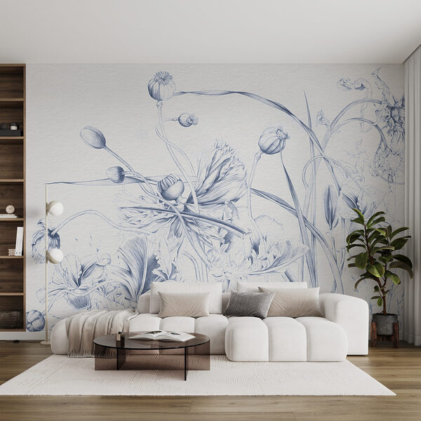 Desenho de flores e folhas Desenho de flores e folhas