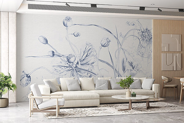 Desenho de flores e folhas Desenho de flores e folhas