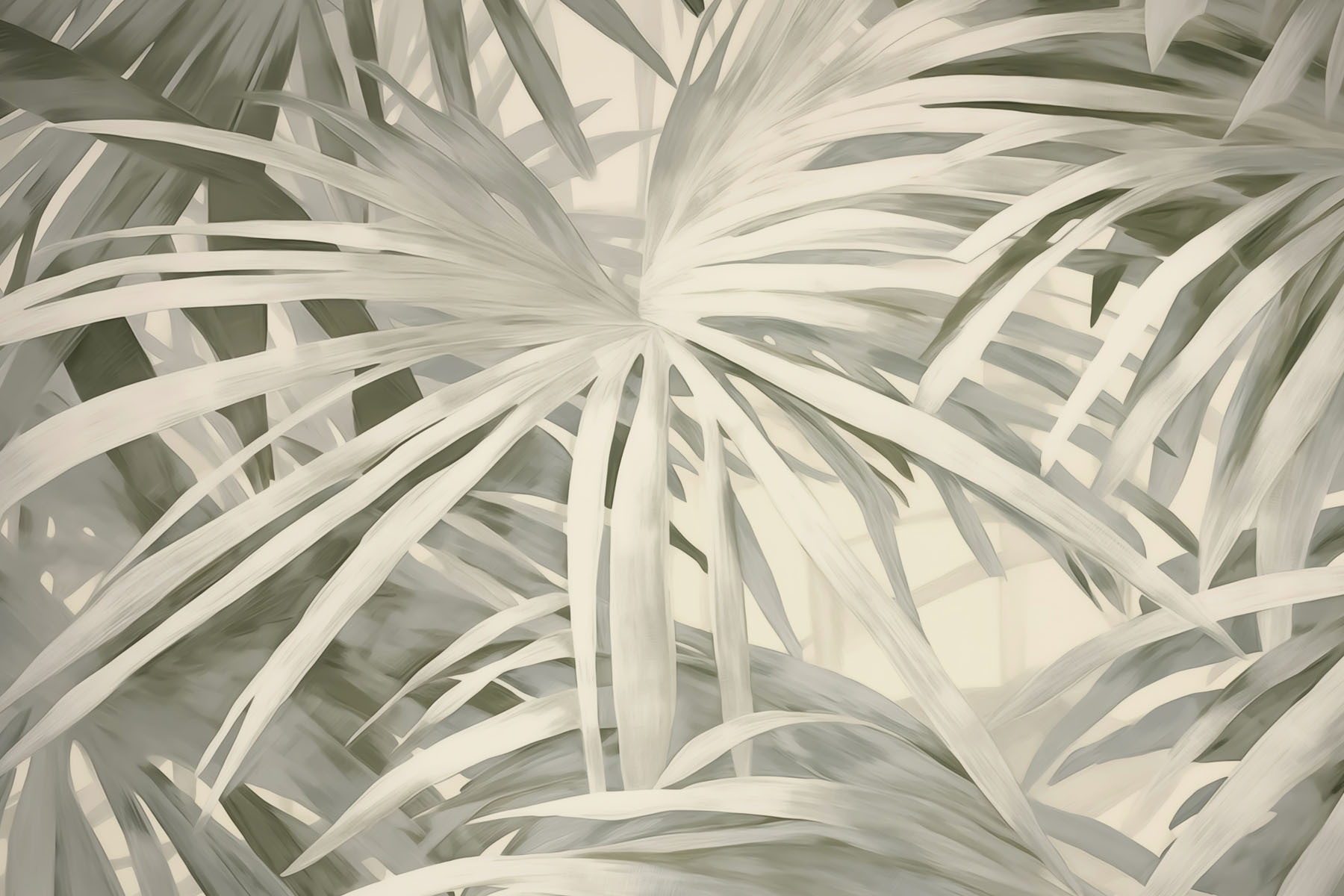 Soft, flowing palm leaves in harmony Soft, flowing palm leaves in harmony