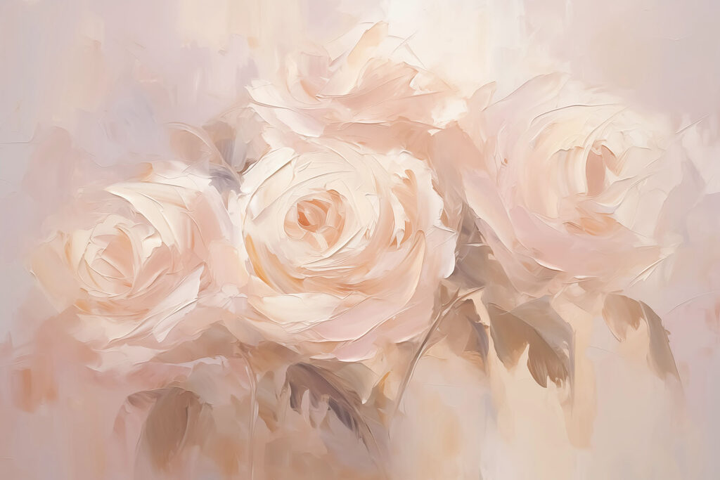 Pintura de flores sobre uma superfície branca Pintura de flores sobre uma superfície branca