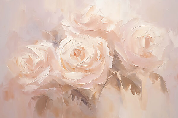 Pintura de flores sobre uma superfície branca Pintura de flores sobre uma superfície branca