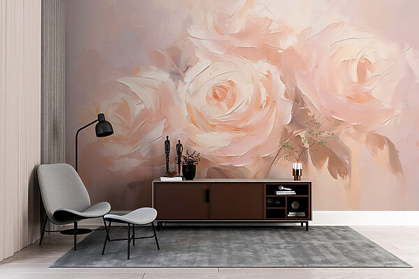 Pintura de flores sobre uma superfície branca Pintura de flores sobre uma superfície branca
