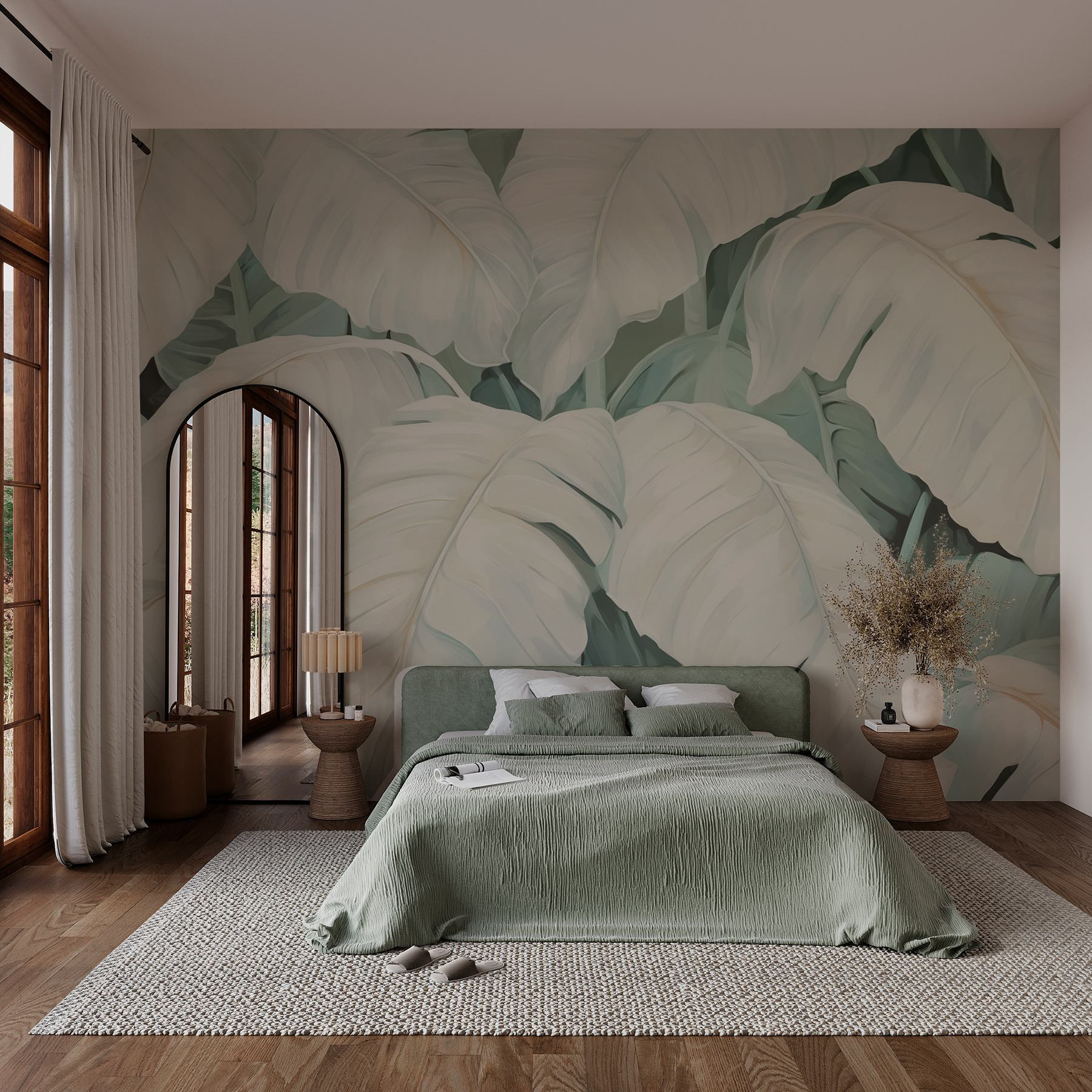 Serene foliage in soft hues