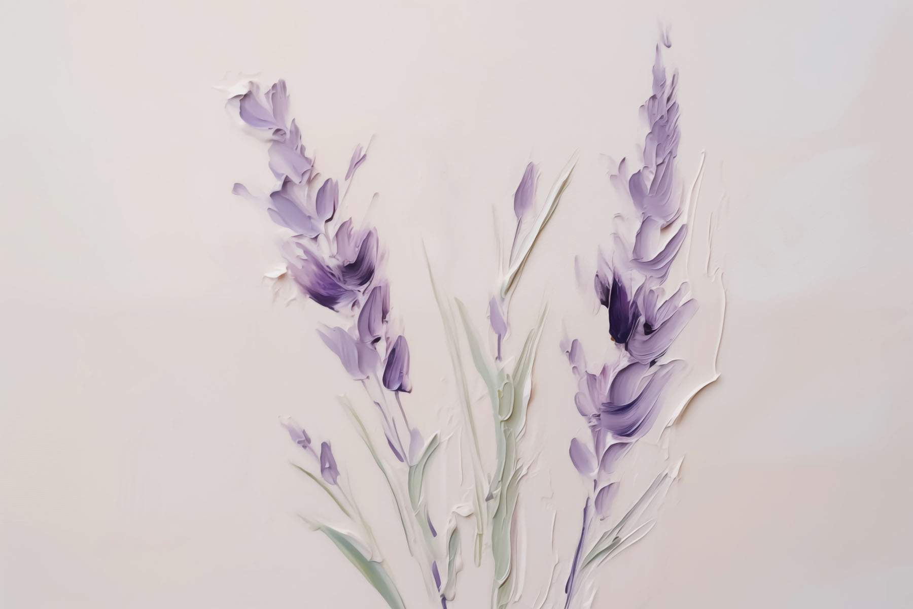 Painting of purple flowers