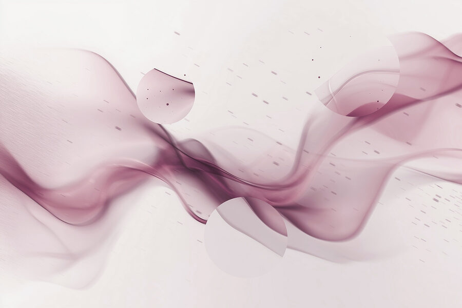 Fumo roxo sobre um fundo branco