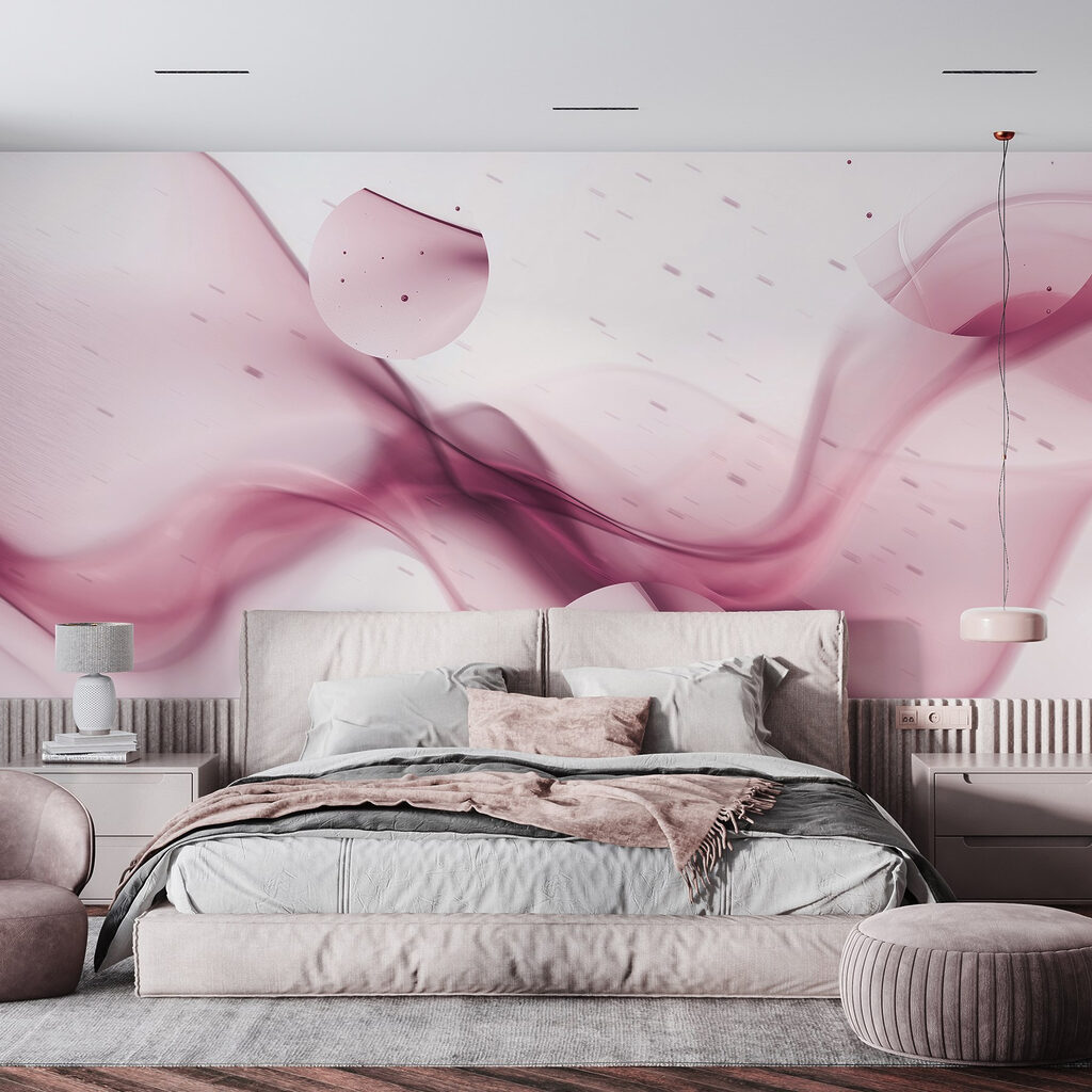 Purple smoke on a white background