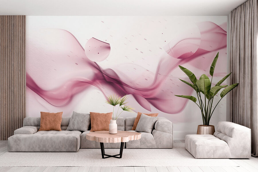 Fumo roxo sobre um fundo branco