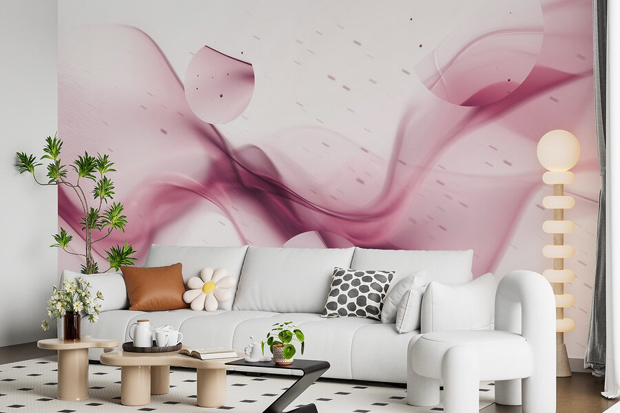 Fumo roxo sobre um fundo branco
