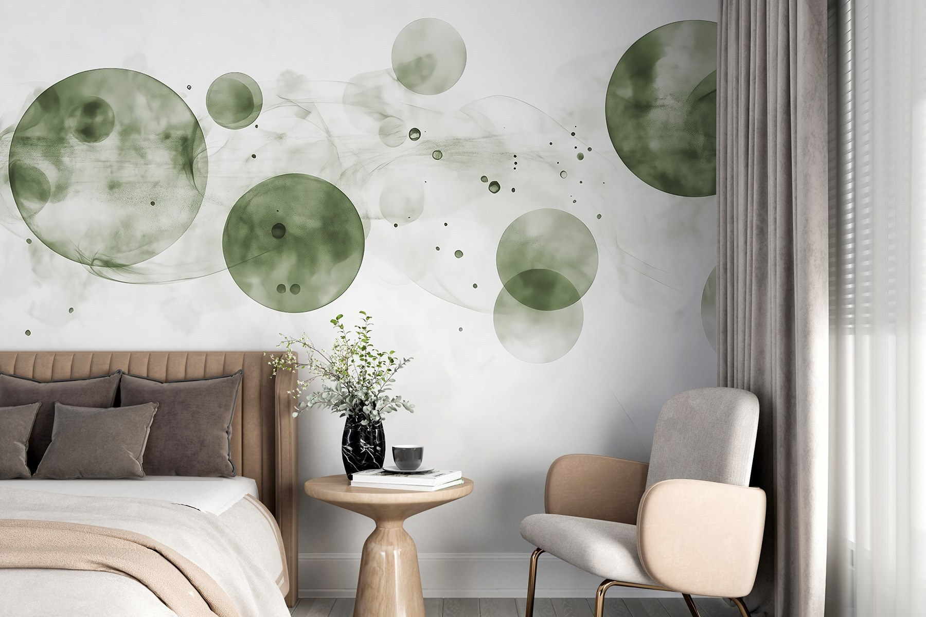 Group of circles with smoke