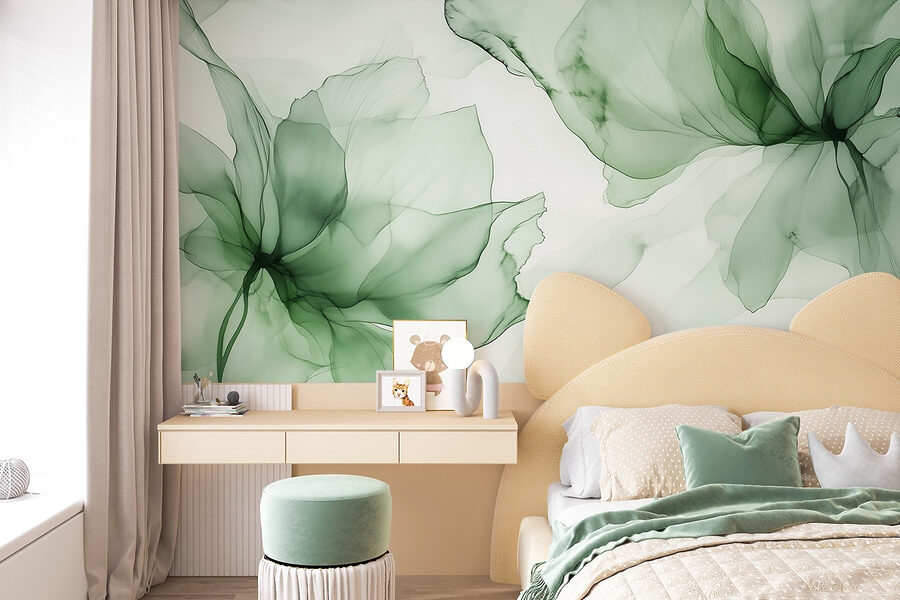 Elegância floral suave em tons suaves