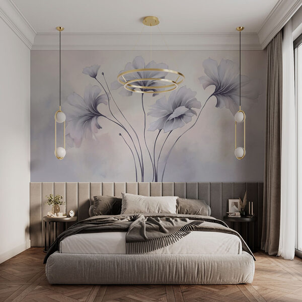 Pintura de flores sobre um fundo branco Pintura de flores sobre um fundo branco