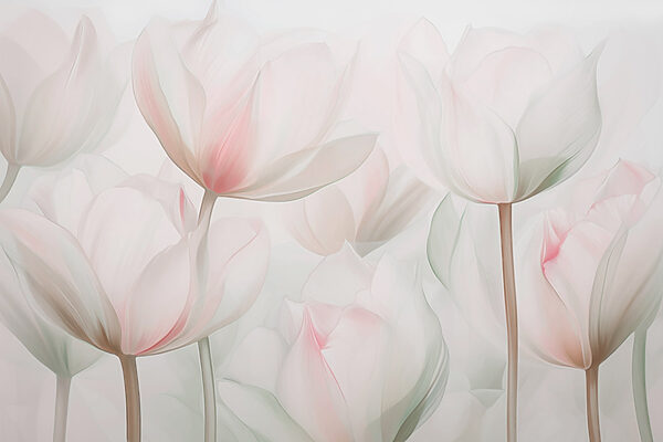 Flores delicadas em tons pastel suaves Flores delicadas em tons pastel suaves