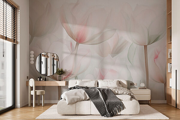 Flores delicadas em tons pastel suaves Flores delicadas em tons pastel suaves