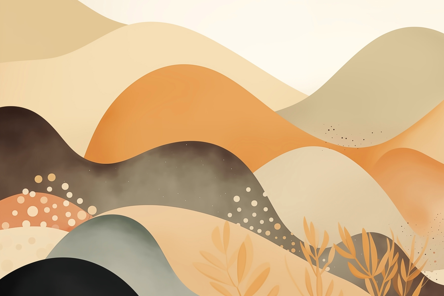 Painting of a desert landscape Painting of a desert landscape