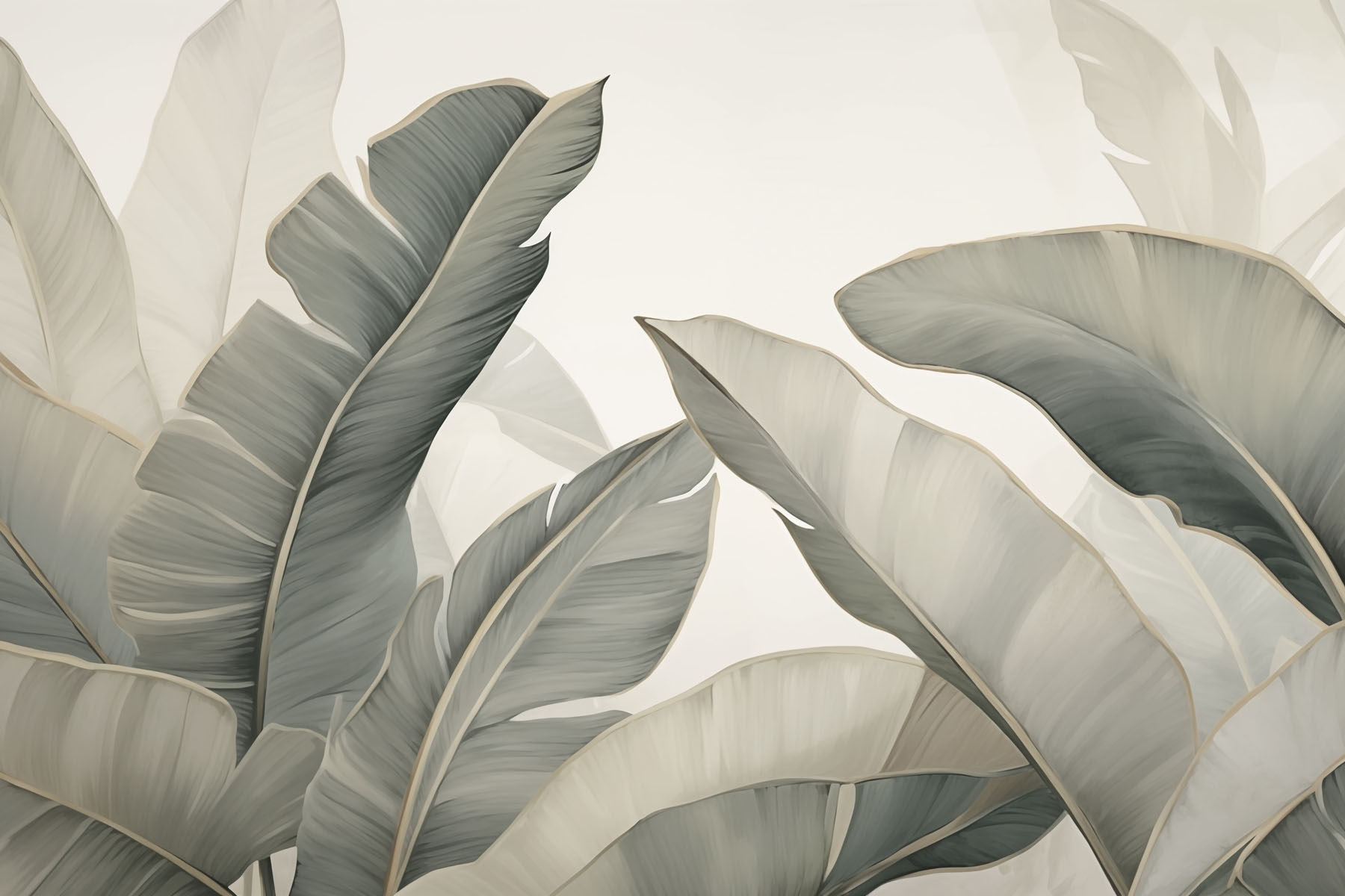Soft leaves in calming hues