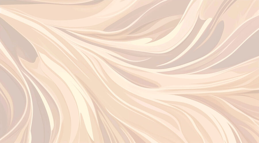 Linhas fluidas em tons suaves e neutros