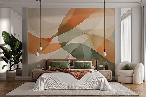 Ondas abstractas em cores suaves. Ondas abstractas em cores suaves.
