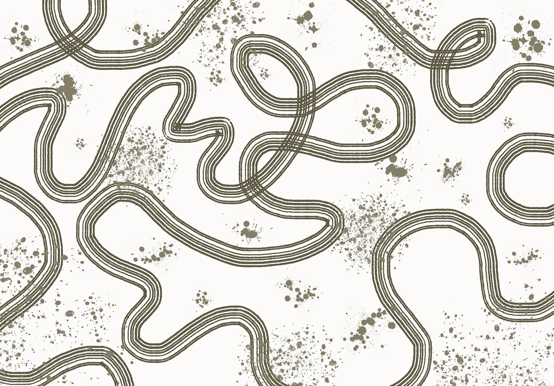 Black and white map of a race track Black and white map of a race track