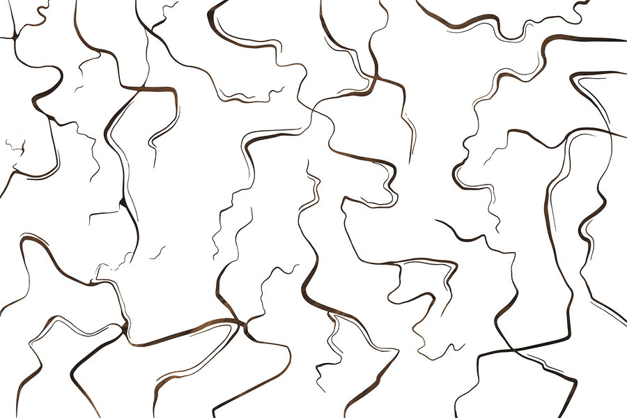 Curvas e linhas em contraste