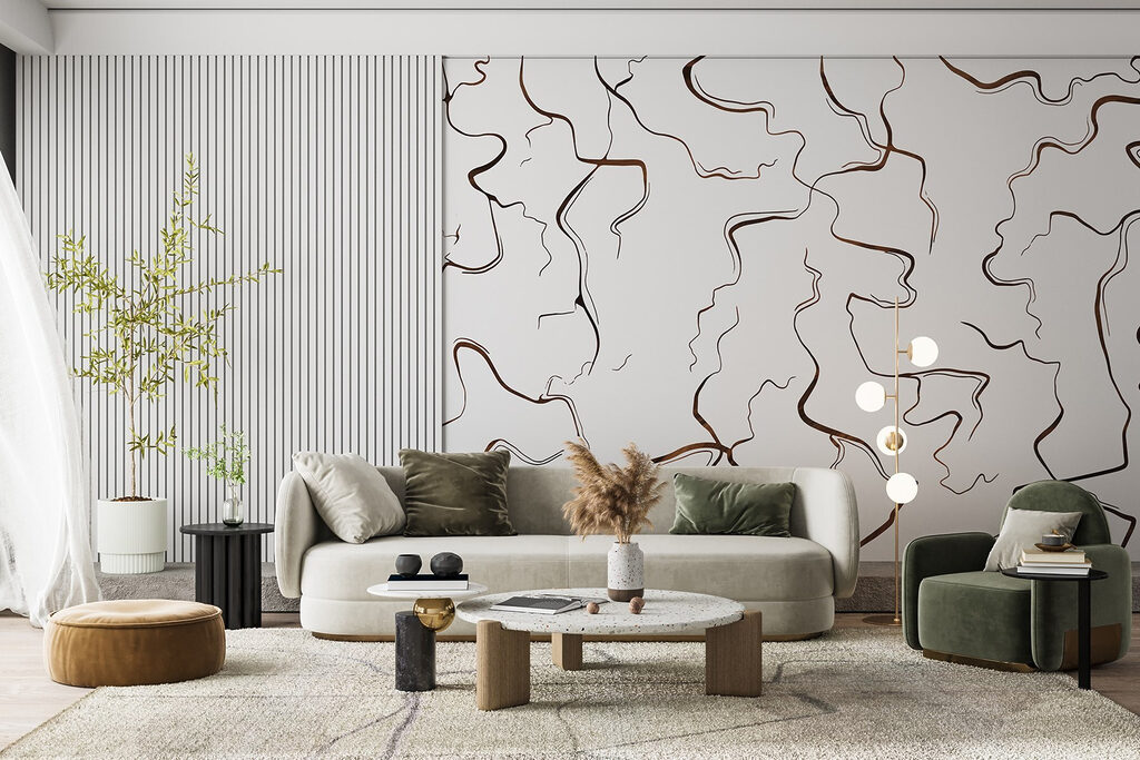 Curves and lines in contrast Curves and lines in contrast