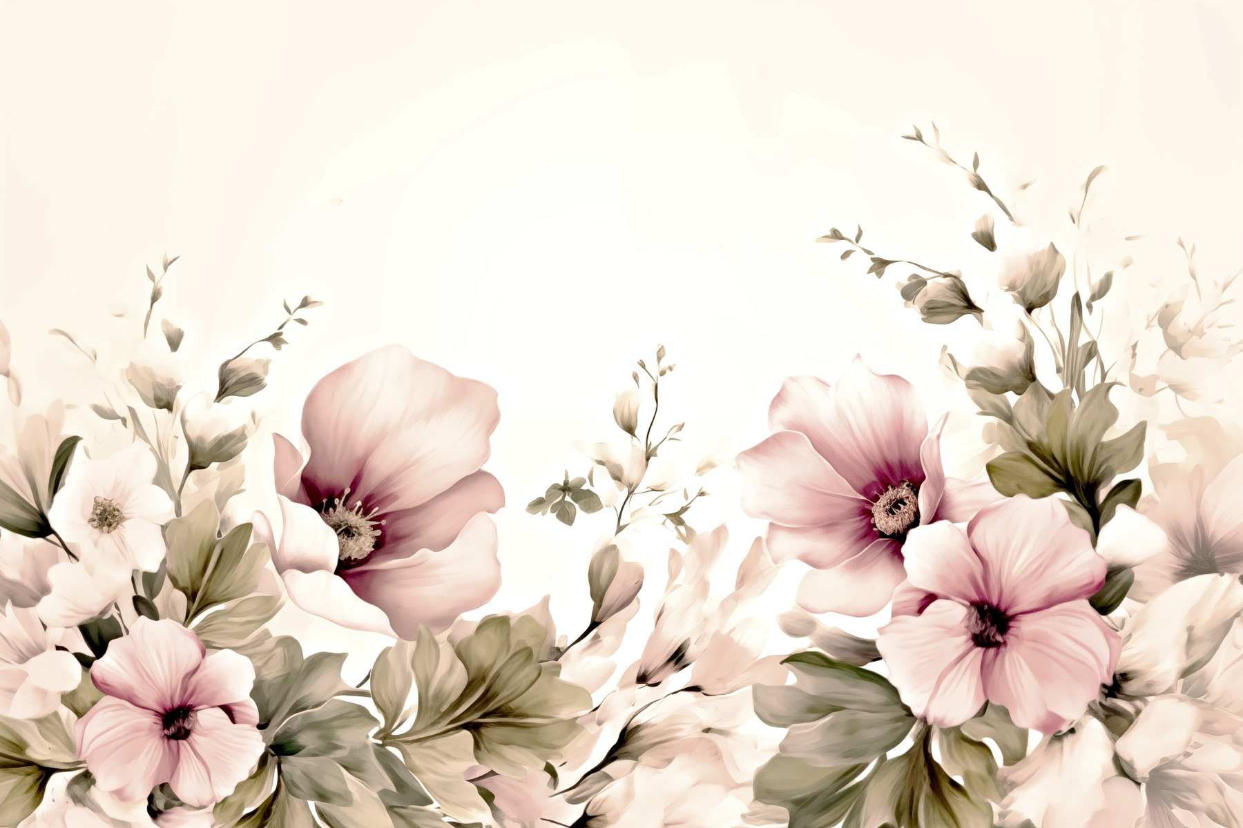 Delicate blooms in soft hues Delicate blooms in soft hues