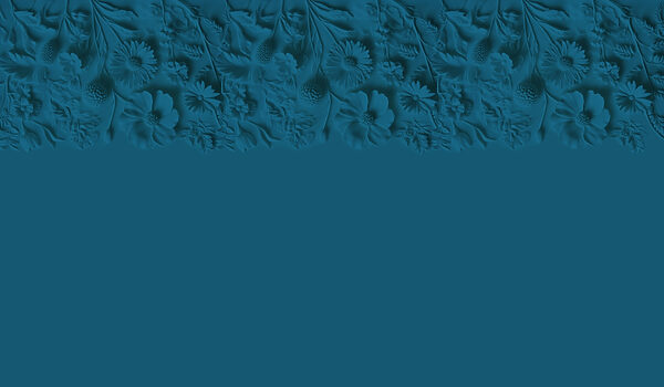 Fundo azul com flores e folhas Fundo azul com flores e folhas