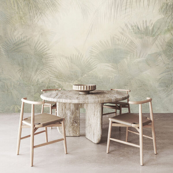 Fundo branco com folhas de palmeira Fundo branco com folhas de palmeira